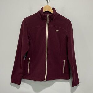 Ariat burgundy full zip fleece size medium women’s equestrian wear